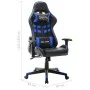 Silla de gaming de cuero sintético negro y azul de vidaXL, Sillones para videojuegos - Ref: Foro24-20502, Precio: 180,36 €, D...