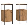 Mesitas noche 2 uds madera ingeniería roble artisan 41x31x80 cm de , Mesitas de noche - Ref: Foro24-857249, Precio: 92,52 €, ...