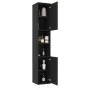 Armario de baño madera contrachapada negro 30x30x179 cm de vidaXL, Muebles de baño - Ref: Foro24-802625, Precio: 76,75 €, Des...