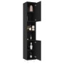 Armario de baño madera contrachapada negro 30x30x179 cm de vidaXL, Muebles de baño - Ref: Foro24-802625, Precio: 75,35 €, Des...