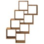 Estante cubo pared madera ingeniería envejecida 90x15x119,5 cm de , Estantes y estanterías - Ref: Foro24-856596, Precio: 51,7...