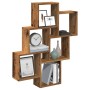 Estante cubo de pared madera ingeniería envejecida 78x15x93 cm de , Estantes y estanterías - Ref: Foro24-856594, Precio: 43,5...