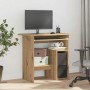 Escritorio de madera de ingeniería roble artisan 80x45x74 cm de , Escritorios - Ref: Foro24-855995, Precio: 79,52 €, Descuent...