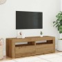Mueble de TV luces LED madera roble artisan 120x35x40 cm de , Muebles TV - Ref: Foro24-856320, Precio: 103,94 €, Descuento: %