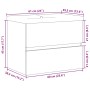 Mueble con lavabo integrado roble artisan de , Tocadores de baño - Ref: Foro24-3328922, Precio: 172,36 €, Descuento: %