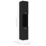 Armario de baño madera contrachapada negro 30x30x179 cm de vidaXL, Muebles de baño - Ref: Foro24-802625, Precio: 76,75 €, Des...