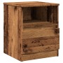 Mesita de noche madera de ingeniería envejecida 40x40x50 cm de , Mesitas de noche - Ref: Foro24-856498, Precio: 45,36 €, Desc...