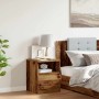 Mesita de noche madera de ingeniería envejecida 40x40x50 cm de , Mesitas de noche - Ref: Foro24-856498, Precio: 45,36 €, Desc...