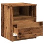 Mesita de noche madera de ingeniería envejecida 40x40x50 cm de , Mesitas de noche - Ref: Foro24-856498, Precio: 45,36 €, Desc...