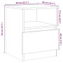 Mesita de noche madera de ingeniería envejecida 40x40x50 cm de , Mesitas de noche - Ref: Foro24-856498, Precio: 45,36 €, Desc...
