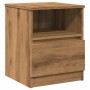 Mesita de noche madera de ingeniería roble artisan 40x40x50 cm de , Mesitas de noche - Ref: Foro24-856500, Precio: 46,45 €, D...