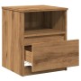 Mesita de noche madera de ingeniería roble artisan 40x40x50 cm de , Mesitas de noche - Ref: Foro24-856500, Precio: 46,45 €, D...