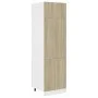 Armario de frigorífico contrachapada color roble 60x57x207 cm de vidaXL, Armarios de cocina - Ref: Foro24-802541, Precio: 184...