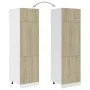 Armario de frigorífico contrachapada color roble 60x57x207 cm de vidaXL, Armarios de cocina - Ref: Foro24-802541, Precio: 184...