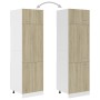 Armario de frigorífico contrachapada color roble 60x57x207 cm de vidaXL, Armarios de cocina - Ref: Foro24-802541, Precio: 187...