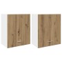 Armarios colgantes 2 uds madera roble artisan 50x31x60 cm de , Armarios de cocina - Ref: Foro24-856114, Precio: 94,80 €, Desc...