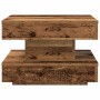Mesa de centro giratoria 360 grados envejecida 50x50x34,5 cm de , Mesas de centro - Ref: Foro24-858477, Precio: 64,15 €, Desc...
