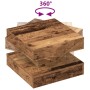 Mesa de centro giratoria 360 grados envejecida 50x50x34,5 cm de , Mesas de centro - Ref: Foro24-858477, Precio: 64,15 €, Desc...