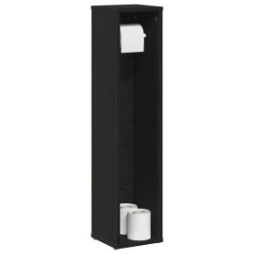 Mueble de baño con portarrollos negro 20,5x20x90 cm de , Muebles de baño - Ref: Foro24-858507, Precio: 27,90 €, Descuento: %