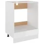 Armario de horno madera ingeniería blanco brillo 60x46x81,5 cm de vidaXL, Armarios de cocina - Ref: Foro24-802502, Precio: 58...