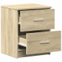 Mesitas de noche 2 uds con 2 cajones roble Sonoma 40x36x50 cm de , Mesitas de noche - Ref: Foro24-858790, Precio: 77,37 €, De...
