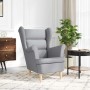 Sillón de tela gris claro 74x84x100 cm de , Sillones - Ref: Foro24-4016895, Precio: 195,58 €, Descuento: %