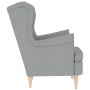 Sillón de tela gris claro 74x84x100 cm de , Sillones - Ref: Foro24-4016895, Precio: 195,58 €, Descuento: %