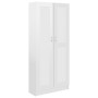 Armario de libros contrachapada blanco brillo 82,5x30,5x185,5cm de vidaXL, Librerías y estanterías - Ref: Foro24-802738, Prec...