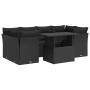 Set de sofás de jardín 7 pzas con cojines ratán sintético negro de , Conjuntos de jardín - Ref: Foro24-3326106, Precio: 537,7...