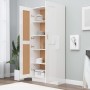Armario de libros contrachapada blanco brillo 82,5x30,5x185,5cm de vidaXL, Librerías y estanterías - Ref: Foro24-802738, Prec...