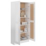 Armario de libros contrachapada blanco brillo 82,5x30,5x185,5cm de vidaXL, Librerías y estanterías - Ref: Foro24-802738, Prec...