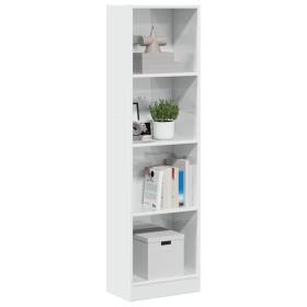 Estantería madera de ingeniería blanco brillo 40x24x143 cm de , Librerías y estanterías - Ref: Foro24-858304, Precio: 67,51 €...
