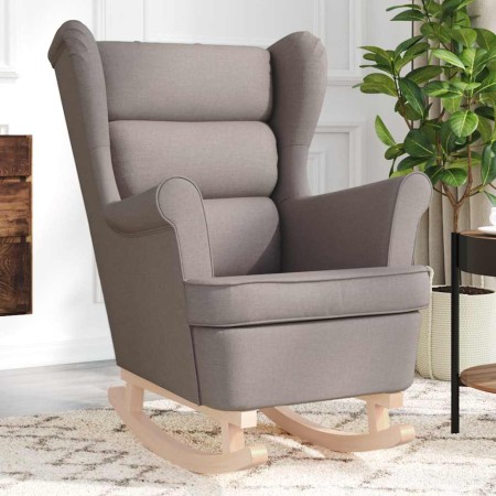 Silla mecedora de tela taupe 74x90x102 cm de , Sillones - Ref: Foro24-4016925, Precio: 169,36 €, Descuento: %