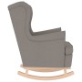 Silla mecedora de tela taupe 74x90x102 cm de , Sillones - Ref: Foro24-4016925, Precio: 169,36 €, Descuento: %