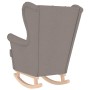Silla mecedora de tela taupe 74x90x102 cm de , Sillones - Ref: Foro24-4016925, Precio: 169,36 €, Descuento: %