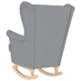 Silla mecedora de tela gris claro 74x90x102 cm de , Sillones - Ref: Foro24-4016919, Precio: 222,25 €, Descuento: %