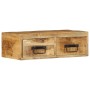 Mueble de TV de pared madera maciza de mango rugosa 60x30x19 cm de , Almacenamiento para CD y DVD - Ref: Foro24-4017458, Prec...