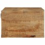 Mueble de TV de pared madera maciza mango rugosa 100x30x19 cm de , Almacenamiento para CD y DVD - Ref: Foro24-4017479, Precio...