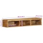 Mueble de TV de pared madera maciza mango rugosa 100x30x19 cm de , Almacenamiento para CD y DVD - Ref: Foro24-4017479, Precio...