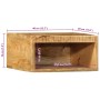 Muebles de TV de pared 2 uds madera maciza de mango rugosa de , Almacenamiento para CD y DVD - Ref: Foro24-4017470, Precio: 9...