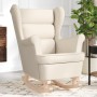 Silla mecedora de lino blanco 74x90x102 cm de , Sillones - Ref: Foro24-4016931, Precio: 210,67 €, Descuento: %
