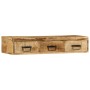 Mueble de TV de pared madera maciza mango rugosa 100x30x19 cm de , Almacenamiento para CD y DVD - Ref: Foro24-4017464, Precio...