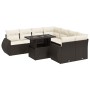 Set de sofás de jardín 9 pzas y cojines ratán sintético marrón de , Conjuntos de jardín - Ref: Foro24-3326614, Precio: 683,35...