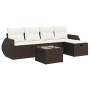 Set sofás de jardín 6 piezas y cojines ratán sintético marrón de , Conjuntos de jardín - Ref: Foro24-3325579, Precio: 388,14 ...