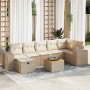 Set de sofás de jardín y cojines 8 piezas ratán sintético beige de , Conjuntos de jardín - Ref: Foro24-3325880, Precio: 555,2...