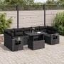 Set de sofás de jardín y cojines 8 piezas ratán sintético negro de , Conjuntos de jardín - Ref: Foro24-3326436, Precio: 589,1...