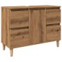 Mueble de lavabo madera ingeniería roble artisan 80x33x60 cm de , Tocadores de baño - Ref: Foro24-857127, Precio: 95,32 €, De...