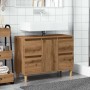 Mueble de lavabo madera ingeniería roble artisan 80x33x60 cm de , Tocadores de baño - Ref: Foro24-857127, Precio: 95,32 €, De...