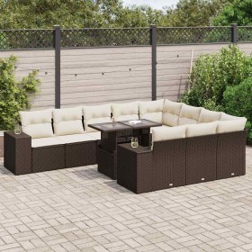 Set de sofás de jardín 11 pzas cojines ratán sintético marrón de , Conjuntos de jardín - Ref: Foro24-3326874, Precio: 803,68 ...