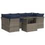 Set sofás jardín y cojines 7 pzas ratán sintético acacia gris de , Conjuntos de jardín - Ref: Foro24-3326112, Precio: 598,31 ...